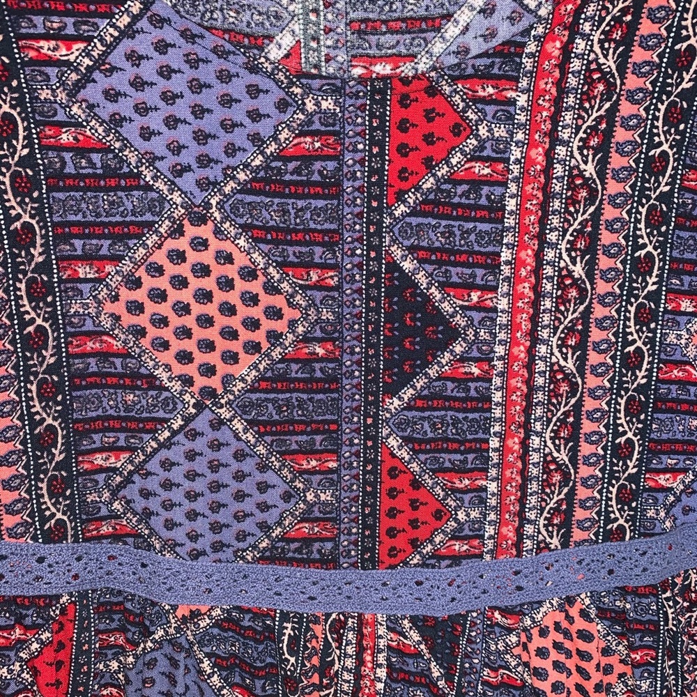 Roxy Sweetness Seas Patchwork Mini Dress Size Xs - image 4